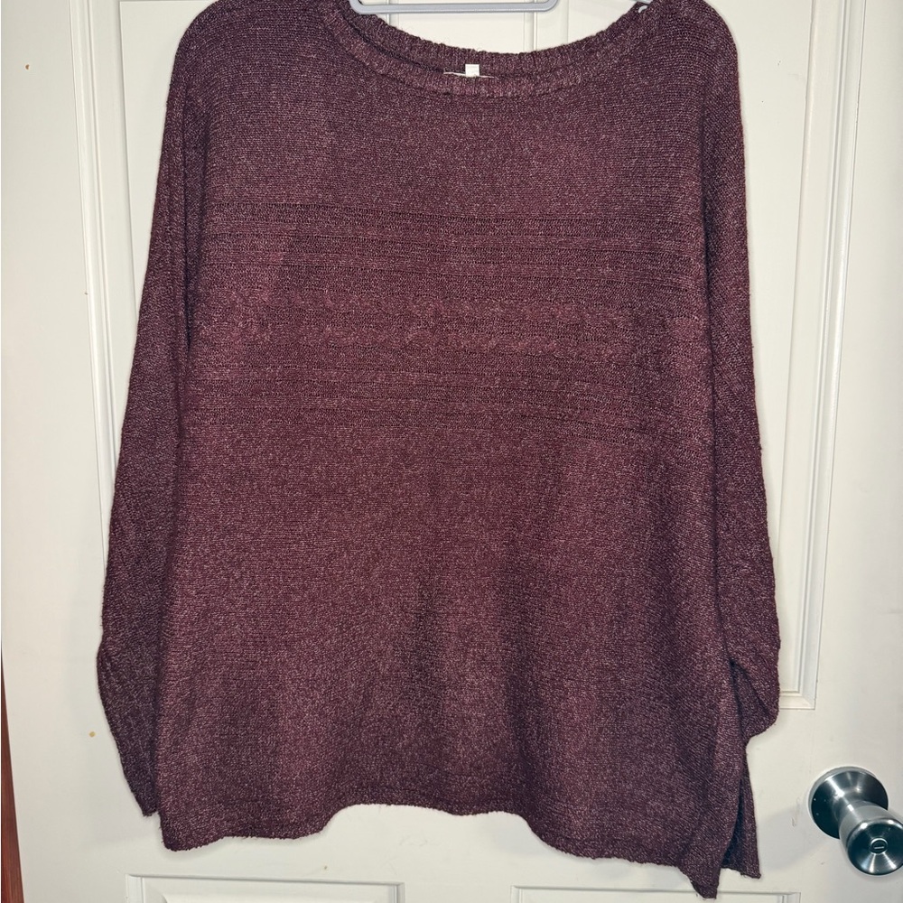 Maurices Burgundy Knit Crewneck Sweater Size‎ Large
